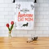 Kitchen Towel - Awesome Cat Mom - 28" x 28" - Cotton