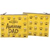 Zipper Wallet - Awesome Dad - 5.25" x 4.25" - Post-Consumer Material, Plastic, Metal
