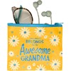 Awesome Grandma Zipper Wallet - Post-Consumer Material, Plastic, Metal