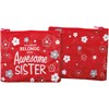 Awesome Sister Zipper Wallet - Post-Consumer Material, Plastic, Metal