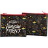 Awesome Friend Zipper Wallet - Post-Consumer Material, Plastic, Metal