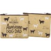 Awesome Dog Dad Zipper Wallet - Post-Consumer Material, Plastic, Metal