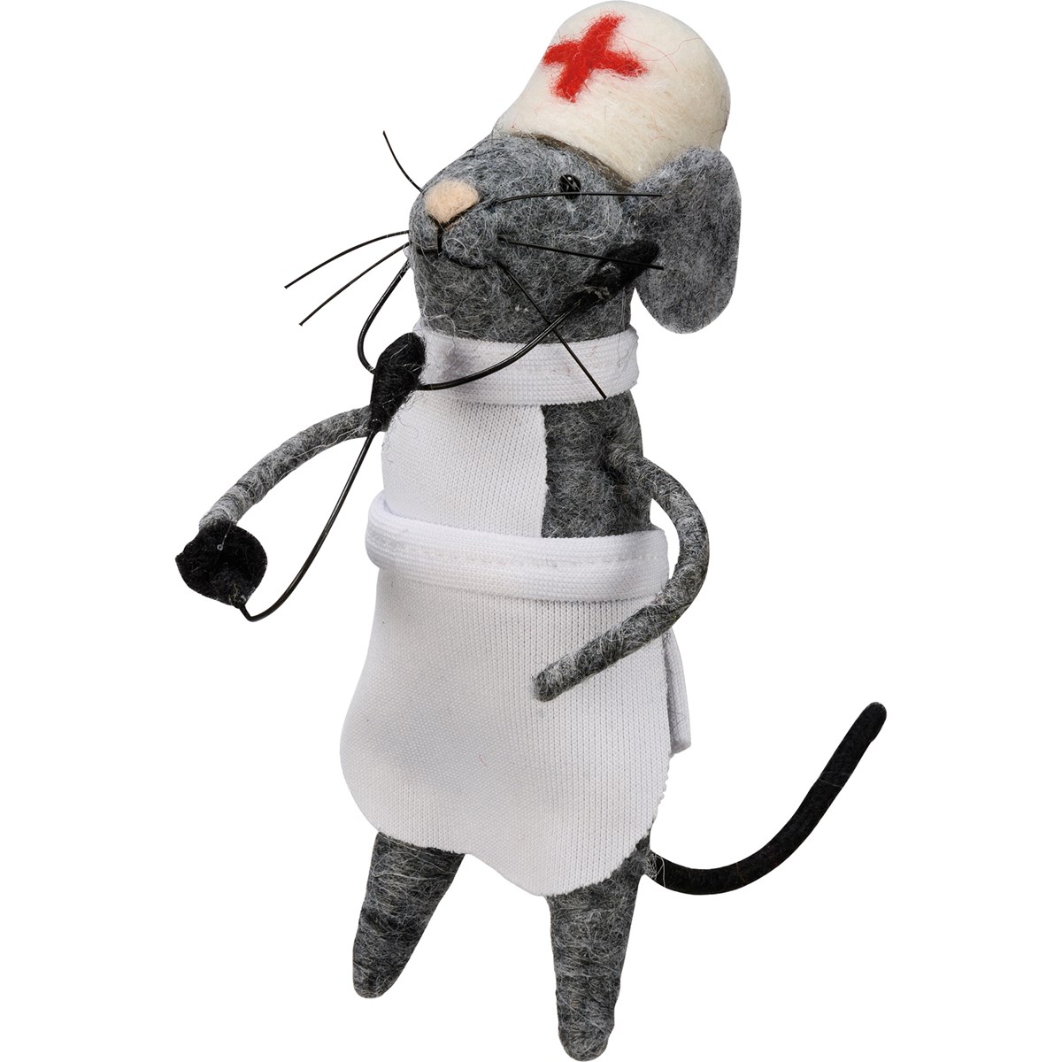 Nurse Mouse Critter - Felt, Polyester, Plastic