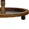Two Tiered Round Dark Tray - Wood, Metal
