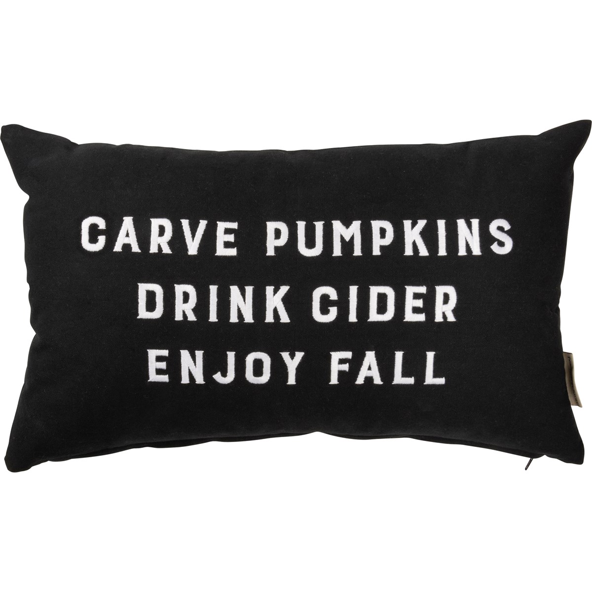 Carve Pumpkins Drink Cider Enjoy Fall Pillow - Cotton, Zipper