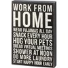 Work From Home Box Sign - Wood