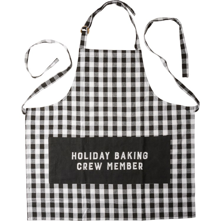 Holiday Baking Crew Member Apron - Cotton, Metal