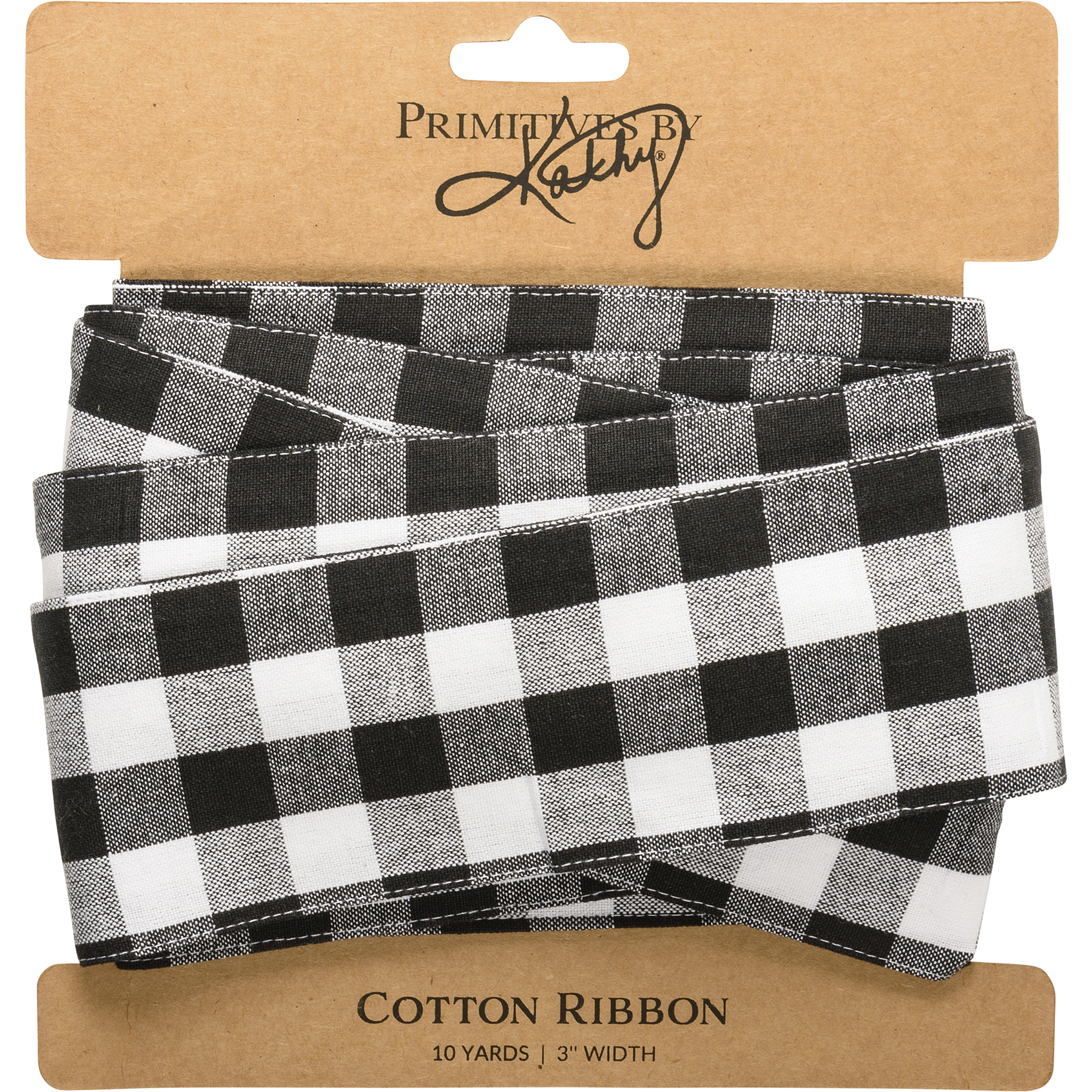 Black And White Small Buffalo Check Ribbon Primitives By Kathy