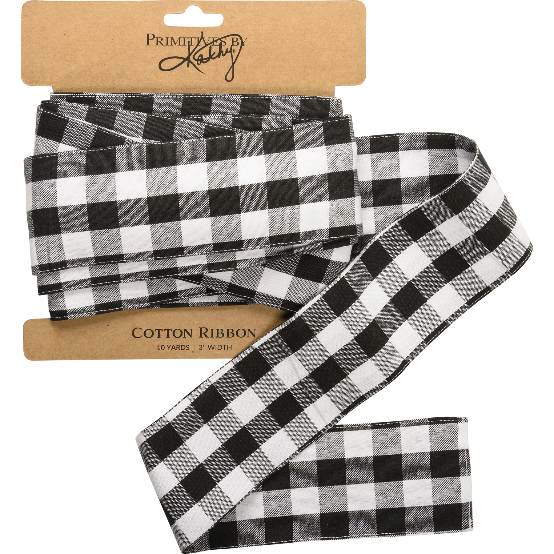 Black And White Small Buffalo Check Ribbon Primitives By Kathy