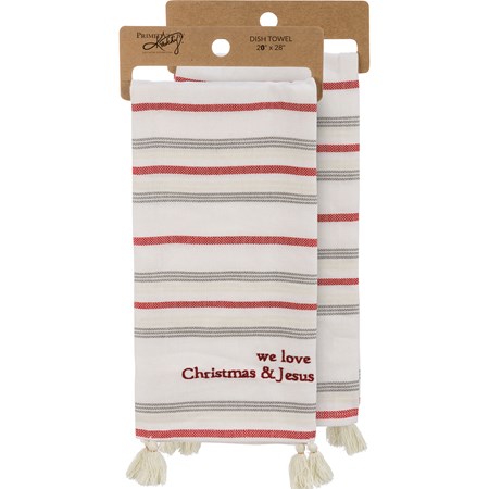 We Love Christmas & Jesus Kitchen Towel - Cotton