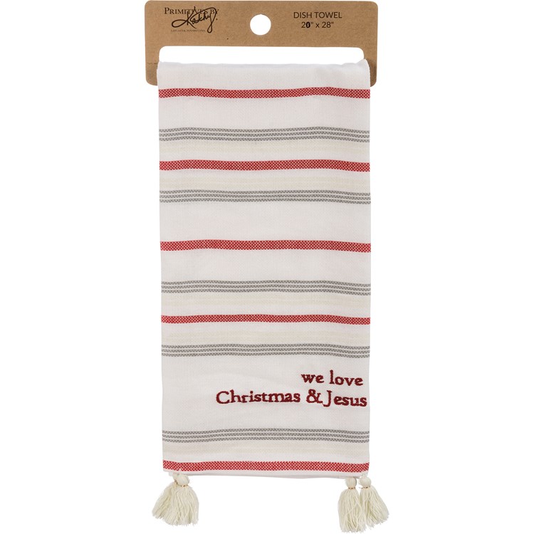 We Love Christmas & Jesus Kitchen Towel - Cotton