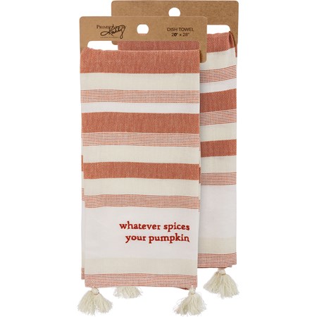 Whatever Spices Your Pumpkin Kitchen Towel - Cotton