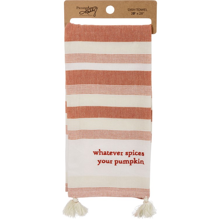 Kitchen Towel - Whatever Spices Your Pumpkin - 20" x 28" - Cotton