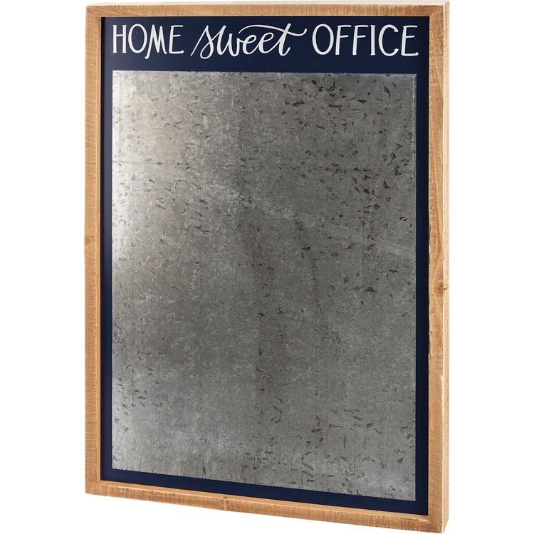Magnet Board - Home Sweet Office - 20" x 30" x 1.75", 9 magnets included - Wood, Metal, Magnet