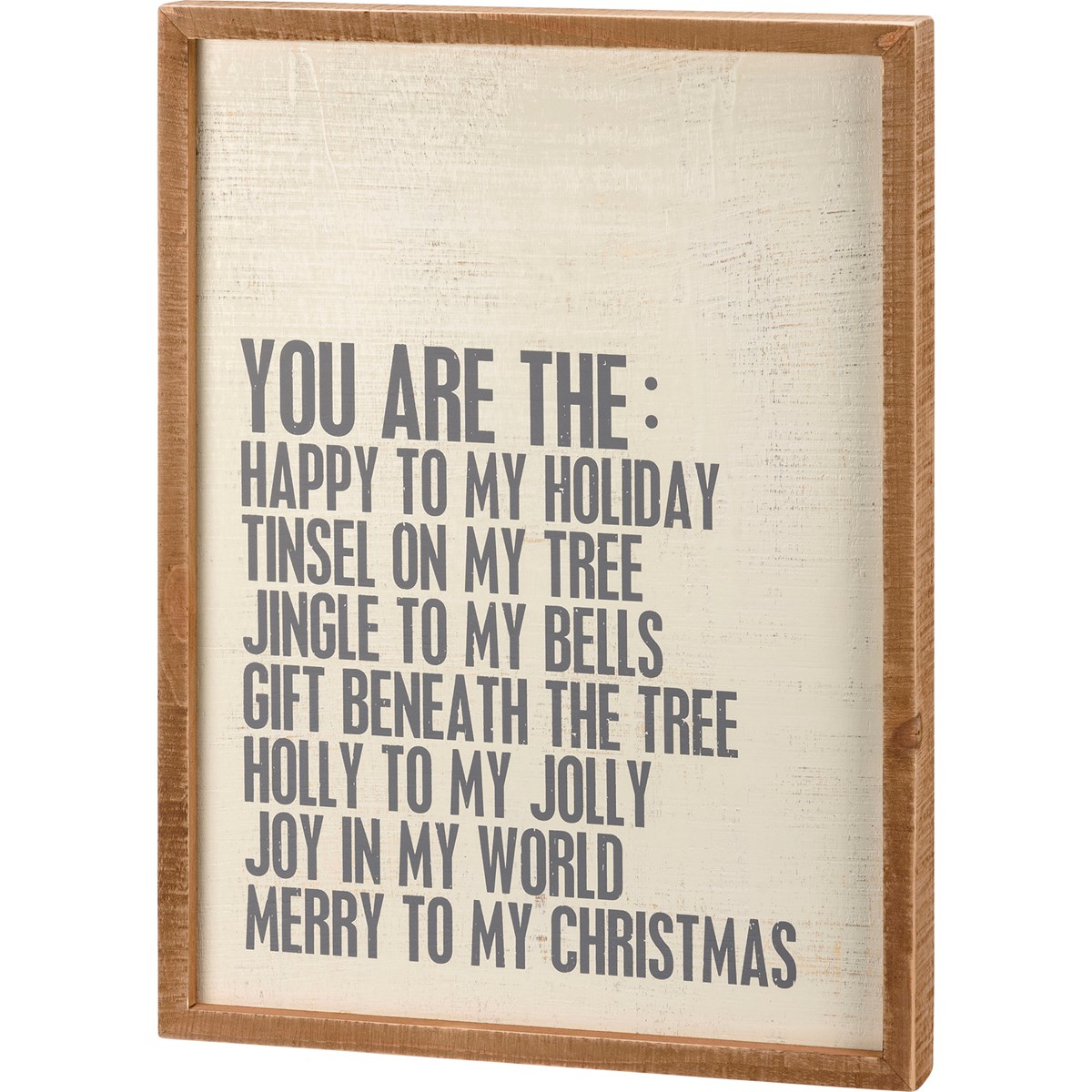 You Are The Happy To My Holiday Inset Box Sign - Wood