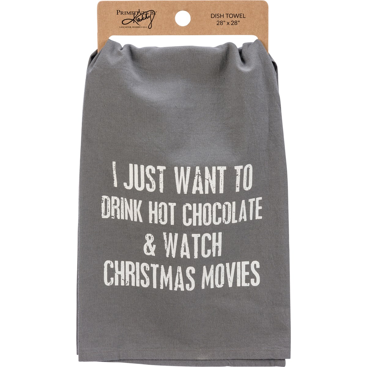 Hot Chocolate & Christmas Movies Kitchen Towel - Cotton