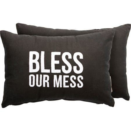Bless Our Mess Pillow - Cotton, Zipper