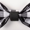 Buffalo Check Large Pet Bow Tie Set - Cotton, Hook-and-Loop Fastener