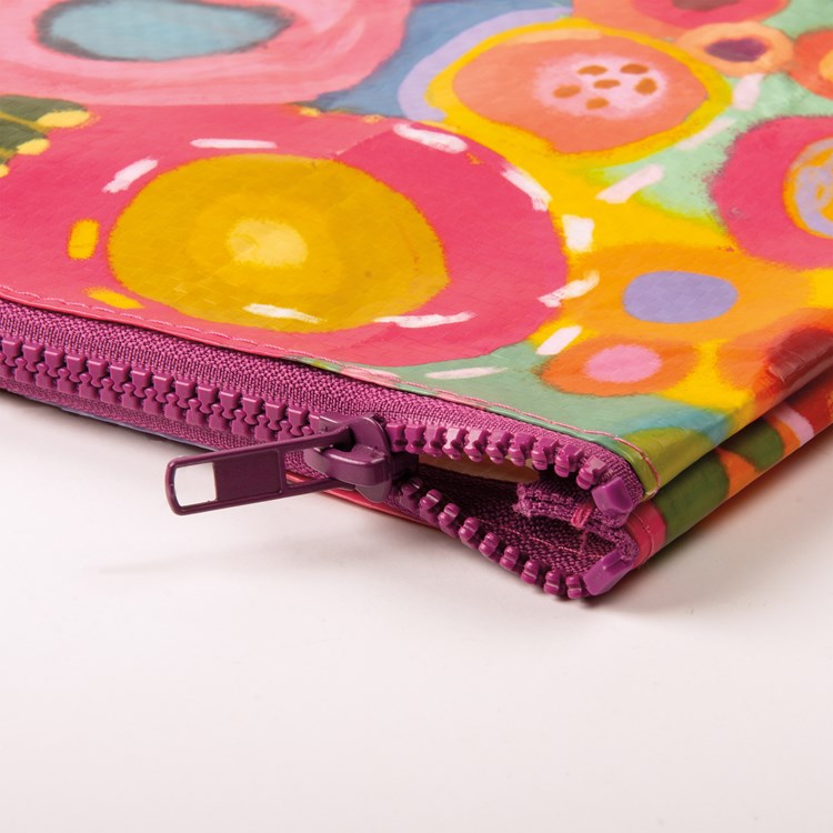Zipper Folder - Apply Relentless Kindness - 14.25" x 10" - Post-Consumer Material, Plastic, Metal