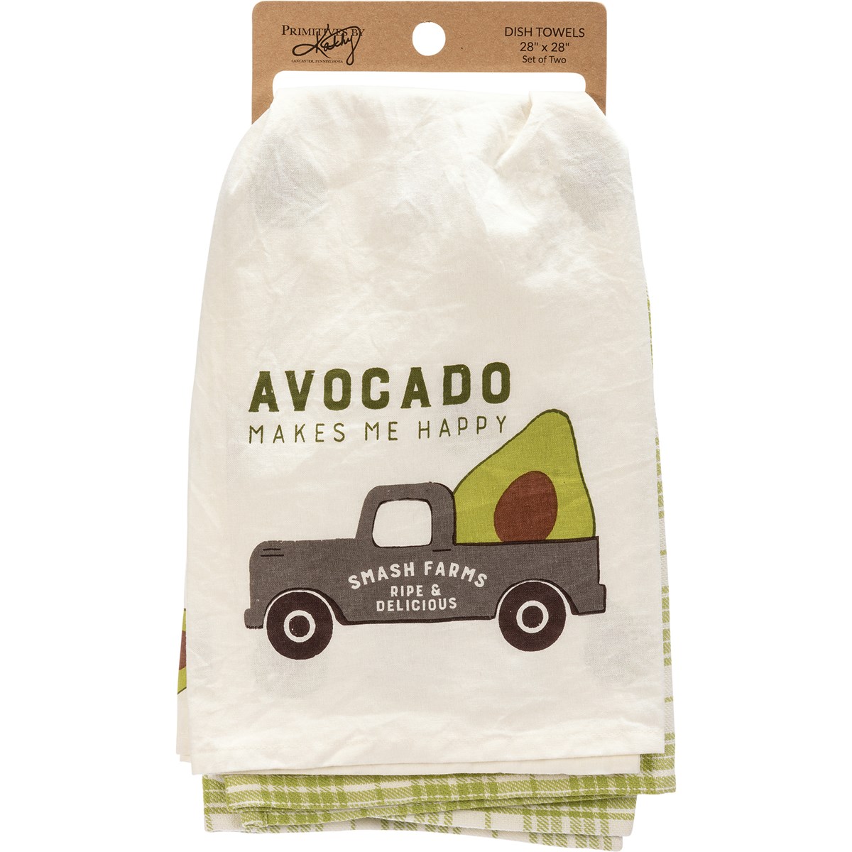 Avocado Makes Me Happy Kitchen Towel Set - Cotton