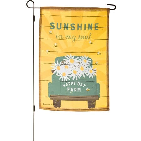 Garden Flag - Happy Day Farm - 12" x 18" - Polyester