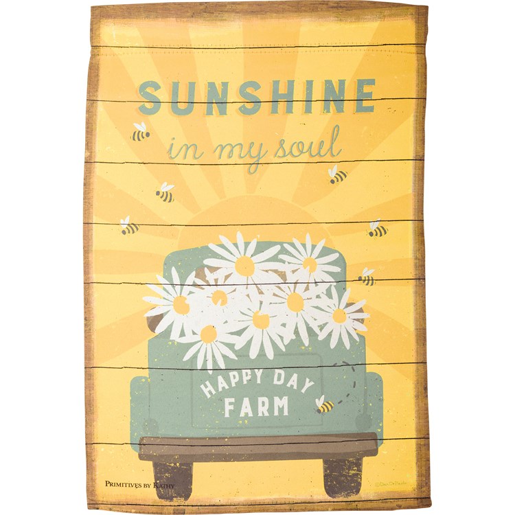 Happy Day Farm Garden Flag - Polyester