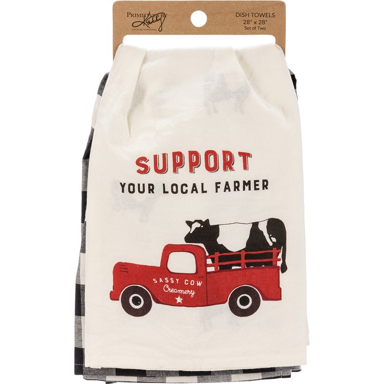 Support Your Local Farmer Kitchen Towel Set - Cotton