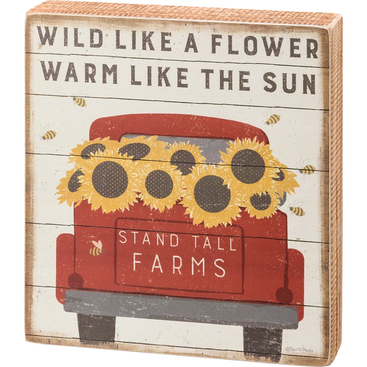 Stand Tall Farms Box Sign - Wood, Paper