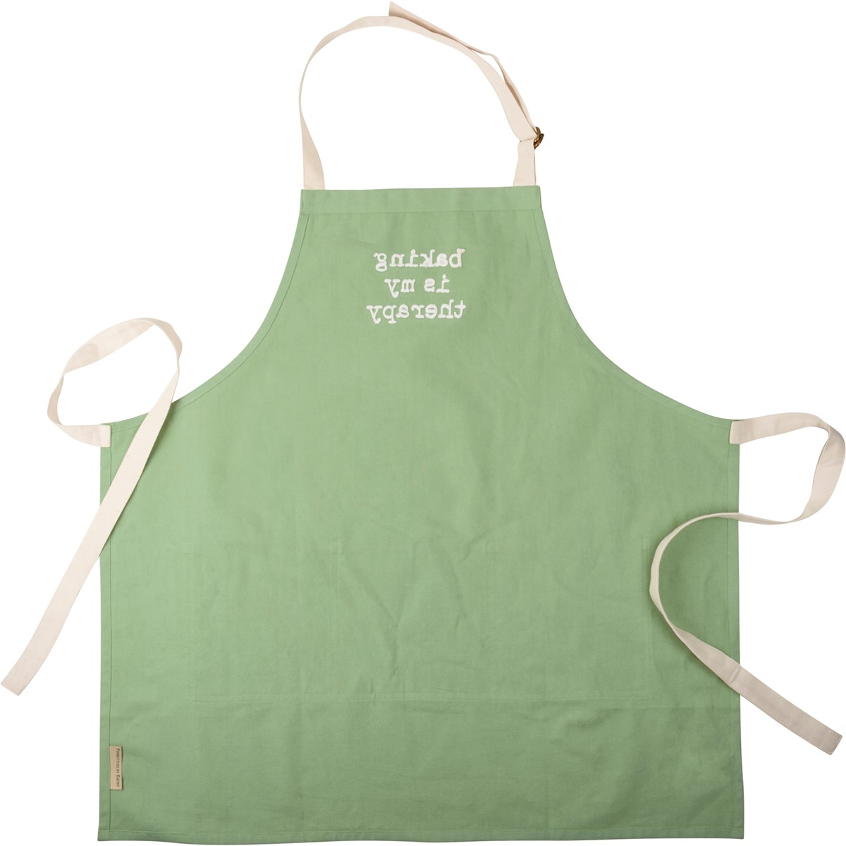 Apron - Cake Slices Baking Is My Therapy - 27.50" x 28" - Cotton, Metal