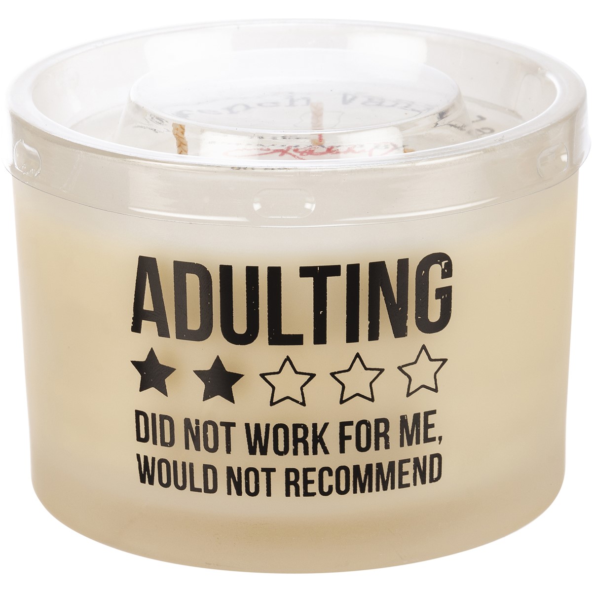 Adulting Did Not Work For Me Jar Candle - Soy Wax, Glass, Cotton