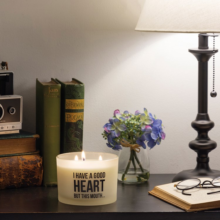 I Have A Good Heart But This Mouth Candle - Soy Wax, Glass, Cotton