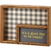 It's A Good Day To Be Happy Inset Box Sign - Wood