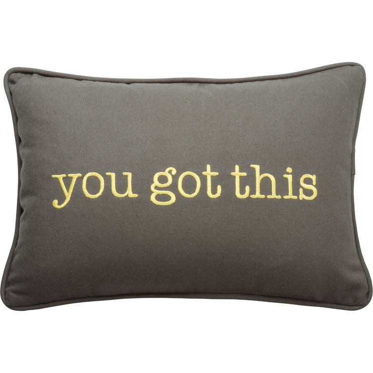 You Got This Plaid Pillow - Cotton, Zipper