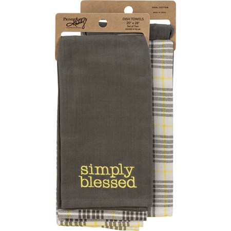 Kitchen Towel Set - Simply Blessed - 20" x 28" - Cotton