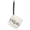 Black And White Holiday Wishes Gift Tag Set - Wood, Ribbon