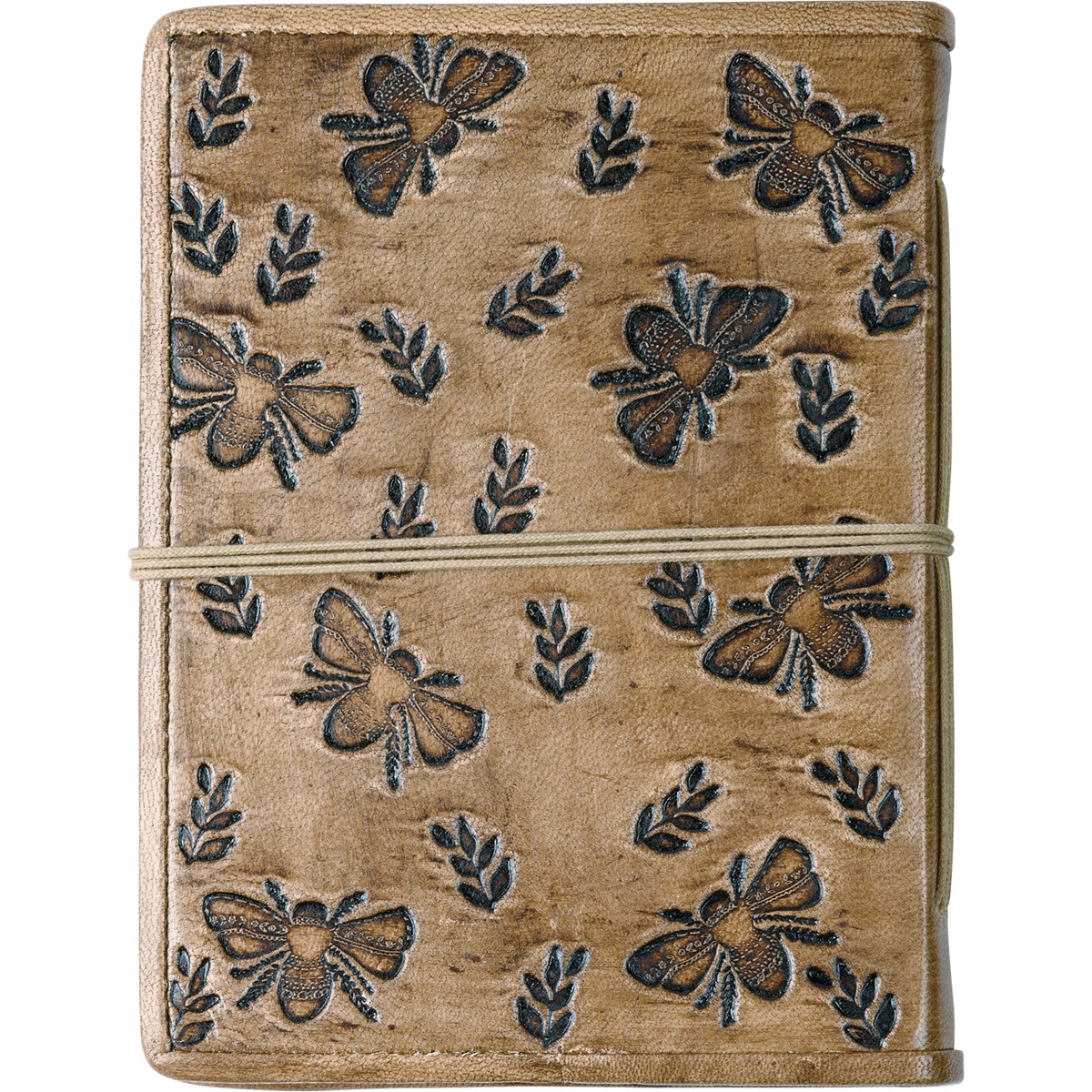 Bee And Floral Journal - Leather, Paper