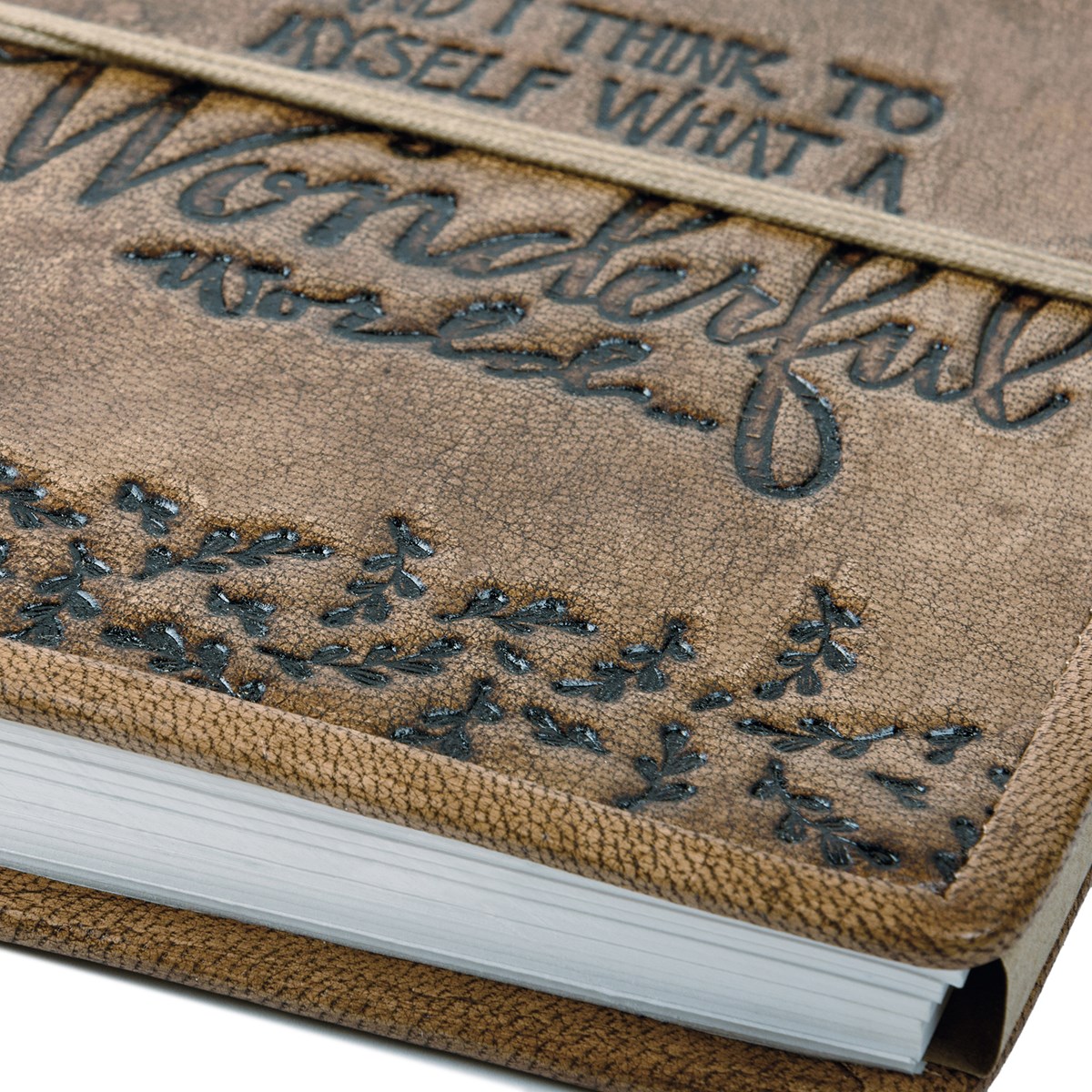 What A Wonderful World Journal - Leather, Paper