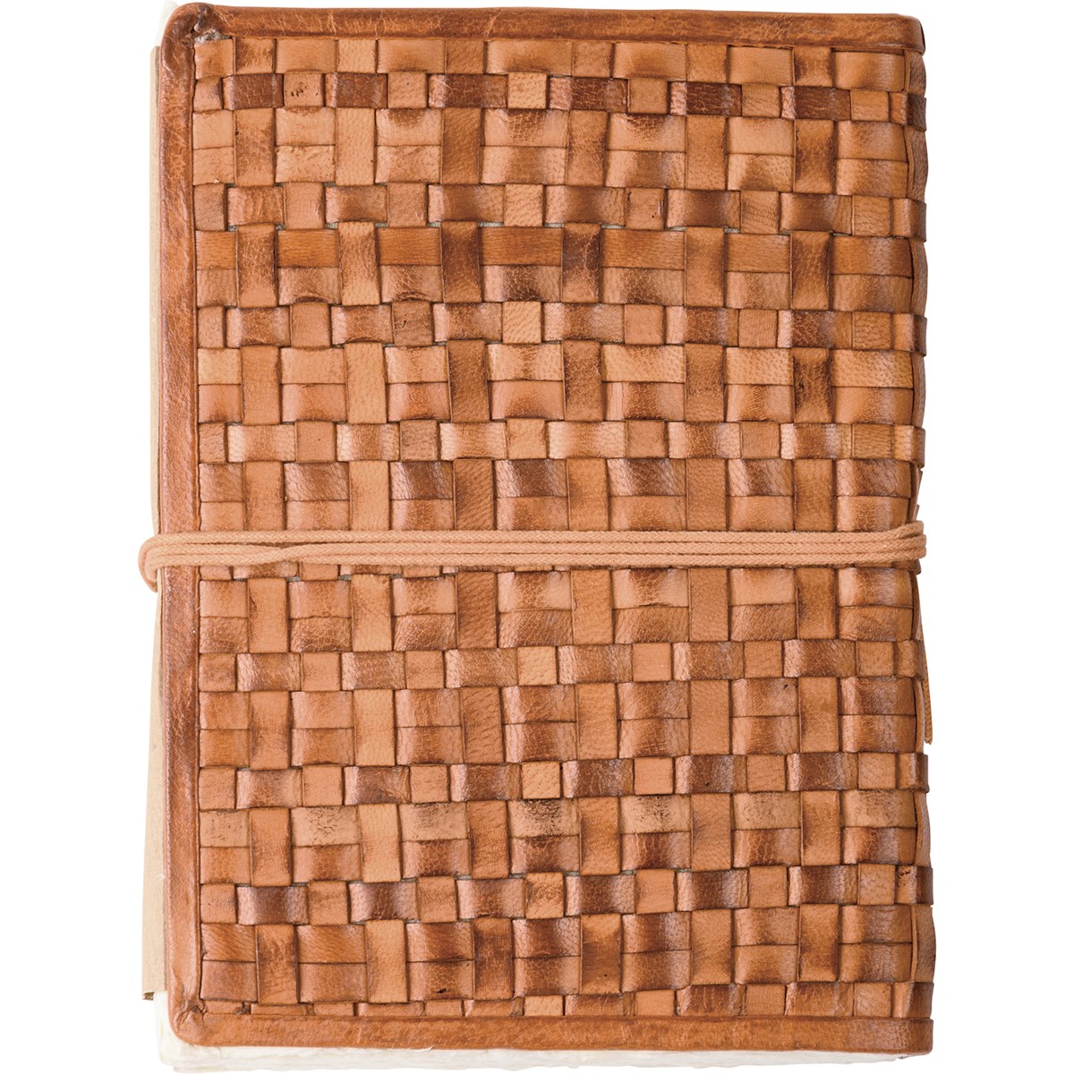 Woven Leather Journal - Leather, Paper