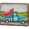 Watermelon Nice Melons Farm Block Sign - Wood