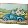 Daisies She Loves Me Loves Me Not Farm Box Sign - Wood