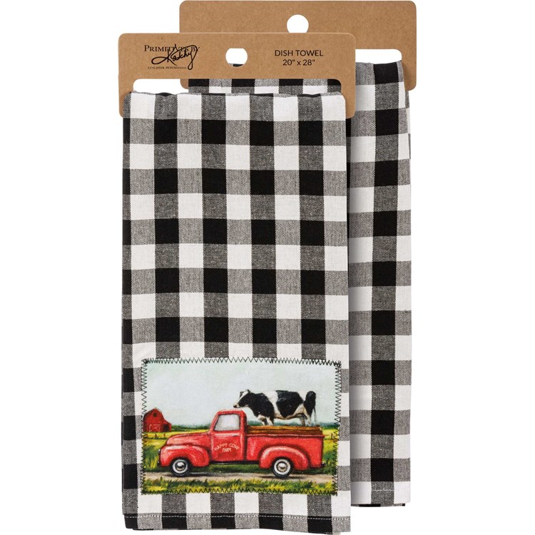 Kitchen Towel - Happy Cow Farm - 20" x 28" - Cotton