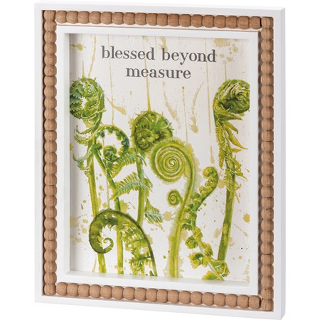 Framed Wall Art - Blessed Beyond Measure - 8" x 10" x 0.75" - Wood