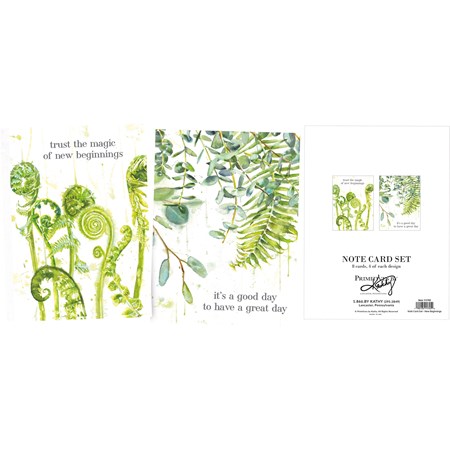 Note Card Set - New Beginnings - 4.25" x 5.50" - Paper