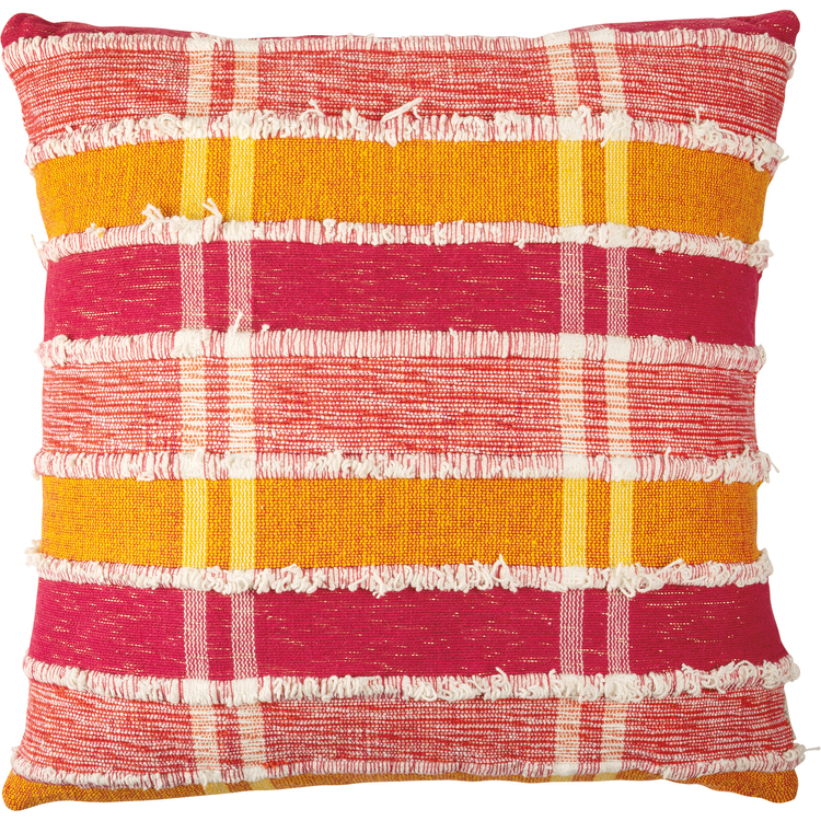 Happy Stripes Pillow - Cotton, Zipper