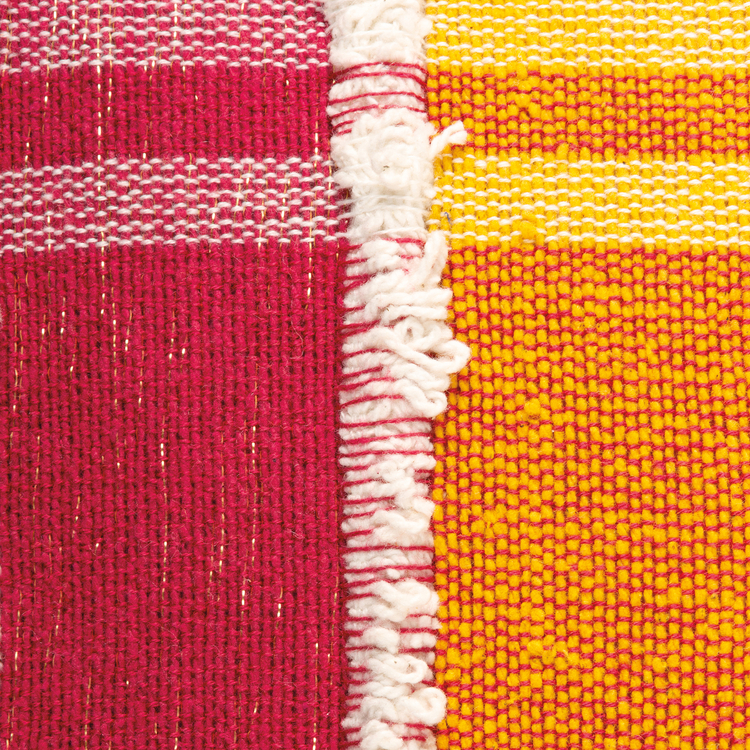 Happy Stripes Pillow - Cotton, Zipper