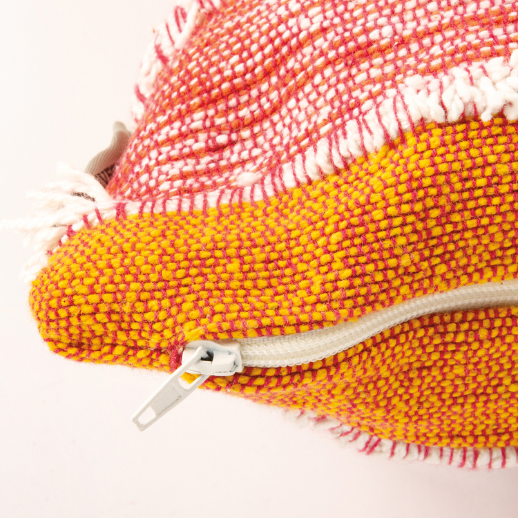 Happy Stripes Pillow - Cotton, Zipper