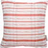 Blue Orange Multi Plaid Pillow - Cotton, Zipper