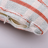 Blue Orange Multi Plaid Pillow - Cotton, Zipper