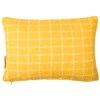 Yellow Plaid Pillow - Cotton, Zipper