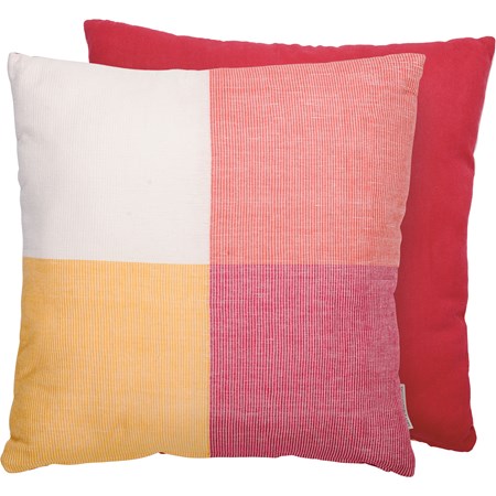 Color Block Pillow - Cotton, Zipper
